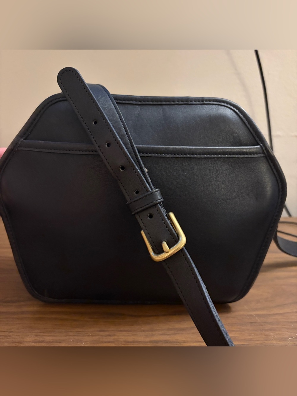 Vintage coach navy cooper geometric crossbody